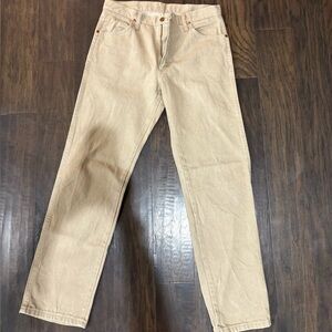 Wrangler Men's Beige Denim Pants